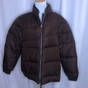 Woolrich dark brown down coat-Sz XL-EUC